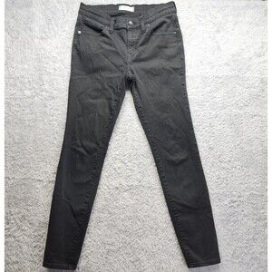 Madewell Womens Black 8" Skinny Jeans Size 8 Minimalist Neutral Casual Basic